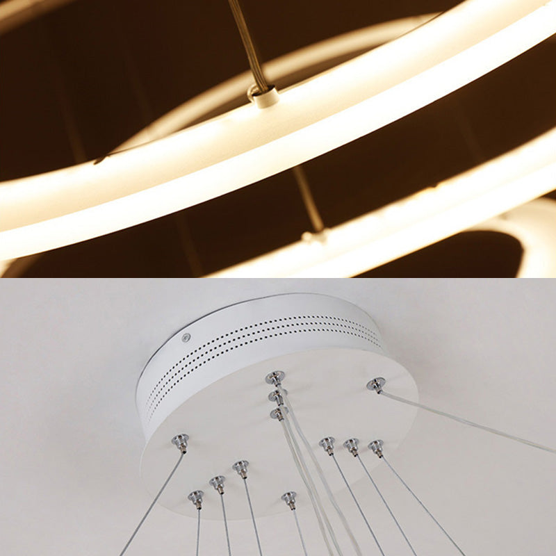 Postmodern Simplicity Triangle LED Chandelier Light Fixtures Acrylic Hanging Pendant Lights for Restaurant