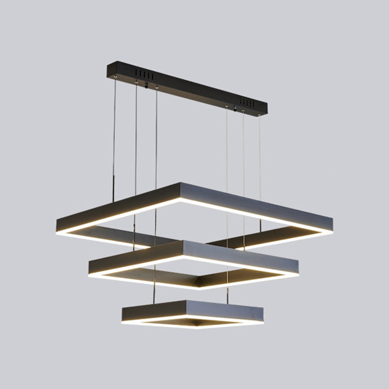 Simplicité postmoderne Sanared Chandelier Pendant Light Light Acrylique Suspension Pendante Pendre pour le salon