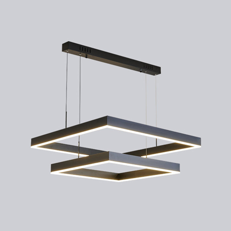 Simplicité postmoderne Sanared Chandelier Pendant Light Light Acrylique Suspension Pendante Pendre pour le salon