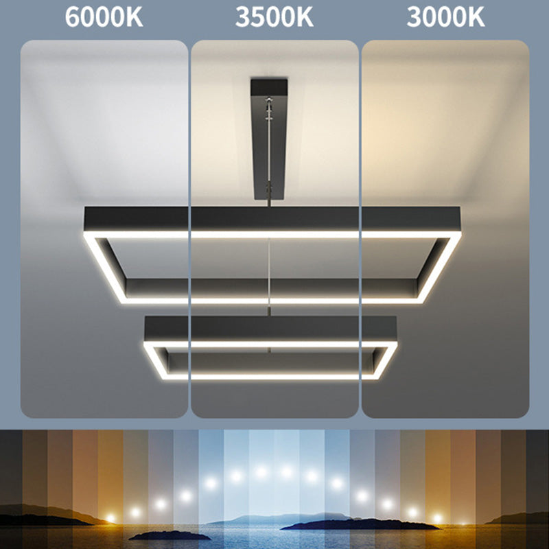 Simplicité postmoderne Sanared Chandelier Pendant Light Light Acrylique Suspension Pendante Pendre pour le salon