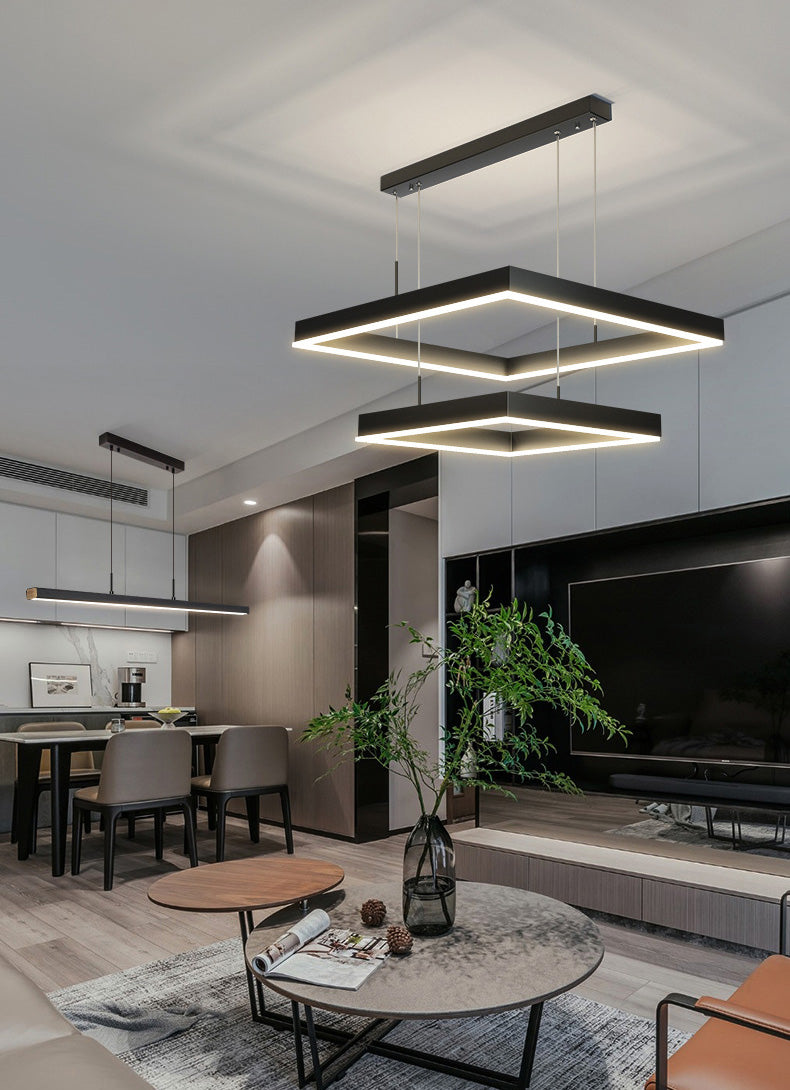 Simplicité postmoderne Sanared Chandelier Pendant Light Light Acrylique Suspension Pendante Pendre pour le salon