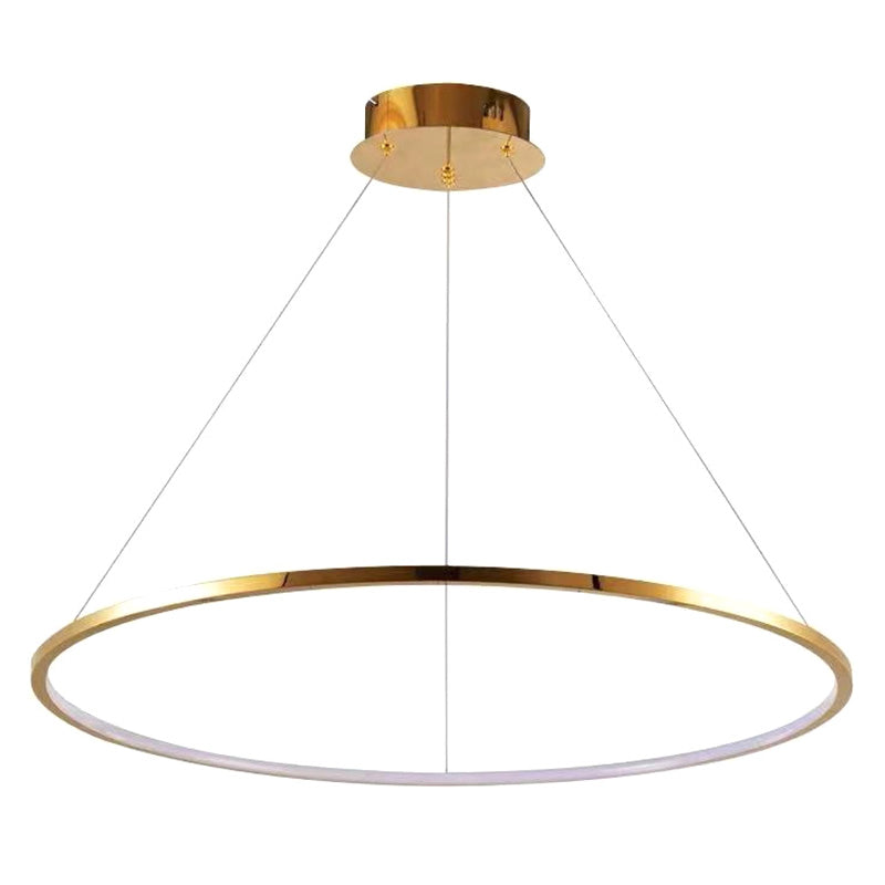 Moderne Ring Opgebroken verlichtingsarmatuur Metallic Pendant -verlichtingsarmaturen voor restaurant
