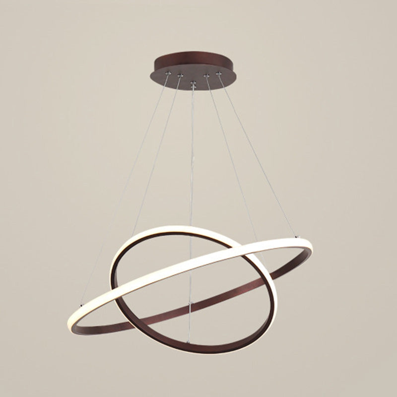 Contemporary Circle Pendant Light Fixture Aluminum Hanging Pendant Light for Living Room