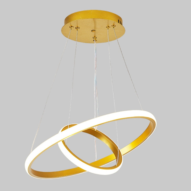 Contemporary Circle Pendant Light Fixture Aluminum Hanging Pendant Light for Living Room