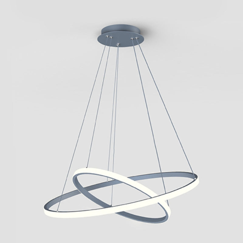 Contemporary Circle Pendant Light Fixture Aluminum Hanging Pendant Light for Living Room