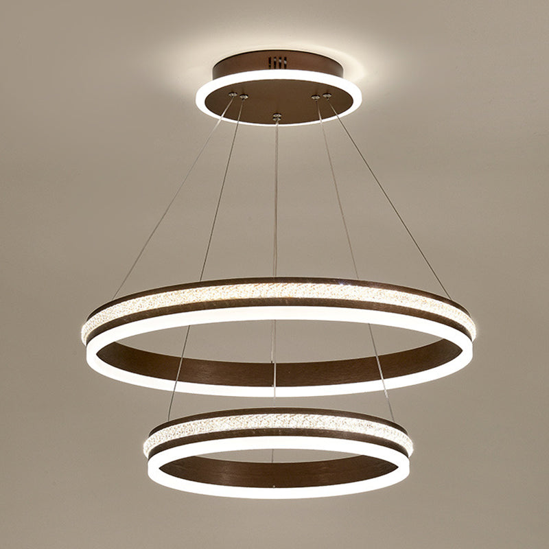 Simplicidad moderna Lámpara de araña orbicular acrílico Luces colgantes para colgantes para restaurante