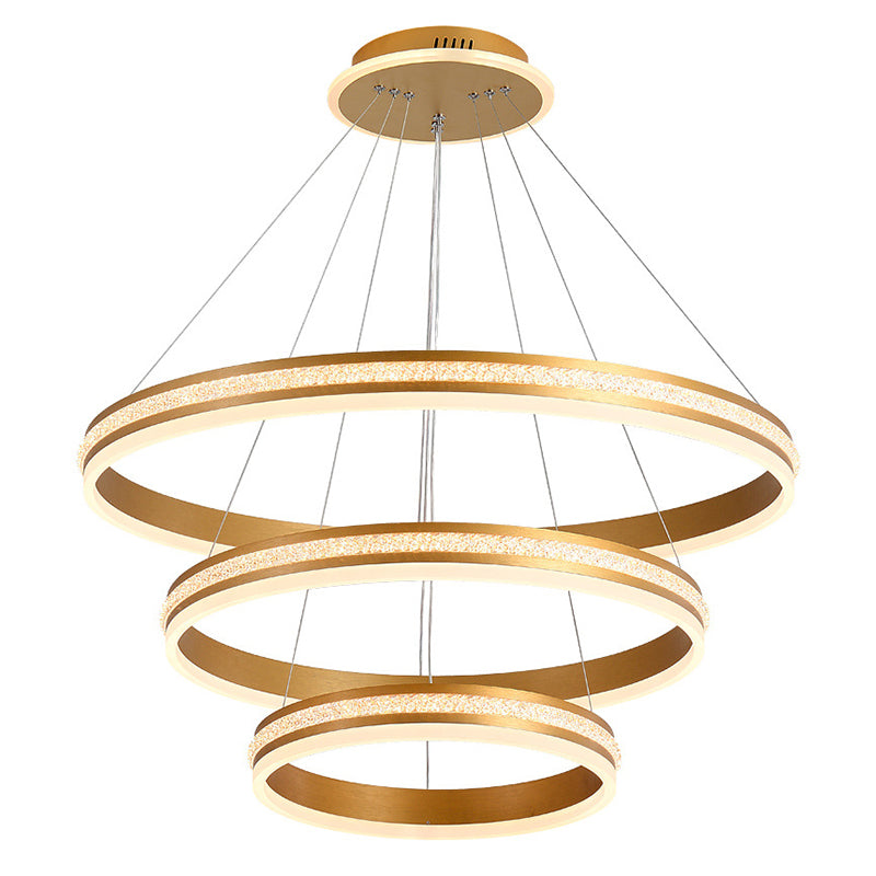 Simplicidad moderna Lámpara de araña orbicular acrílico Luces colgantes para colgantes para restaurante