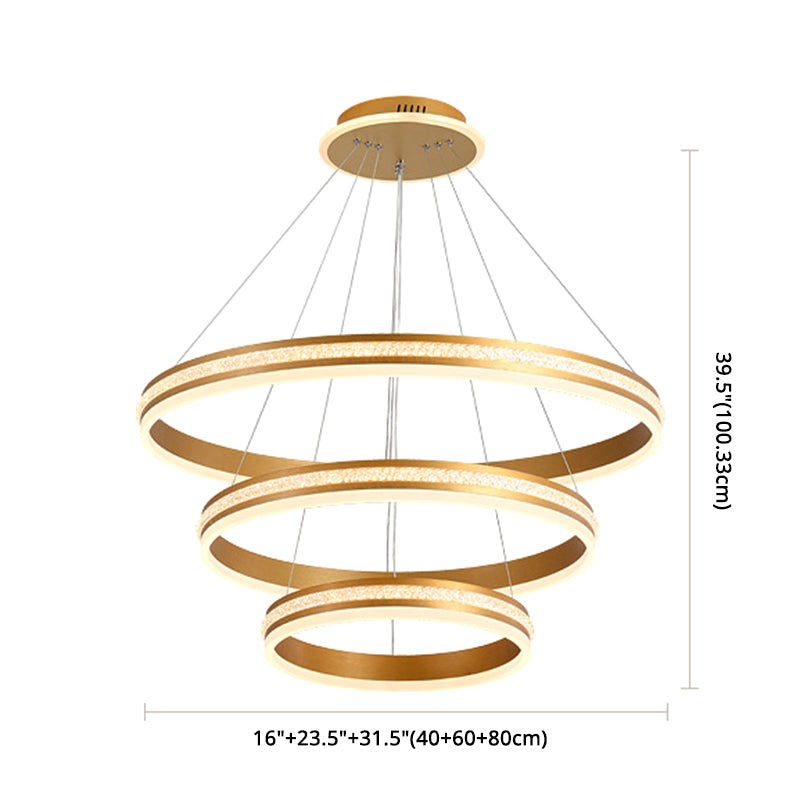 Simplicidad moderna Lámpara de araña orbicular acrílico Luces colgantes para colgantes para restaurante