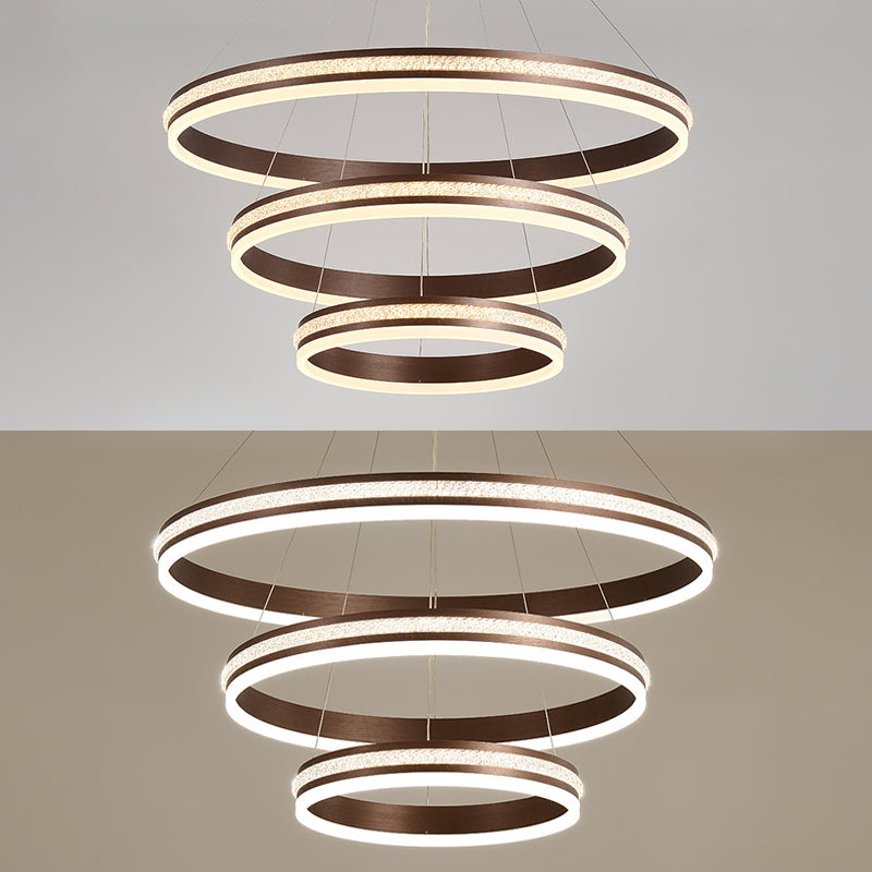 Simplicidad moderna Lámpara de araña orbicular acrílico Luces colgantes para colgantes para restaurante