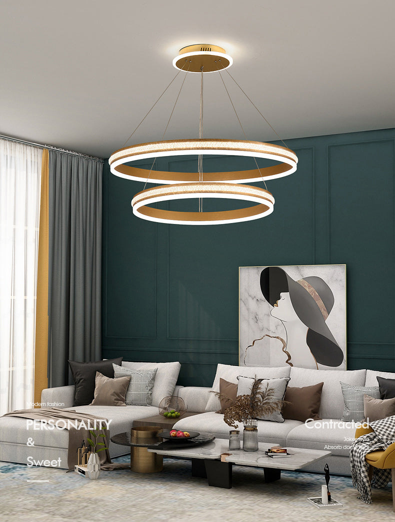 Simplicidad moderna Lámpara de araña orbicular acrílico Luces colgantes para colgantes para restaurante