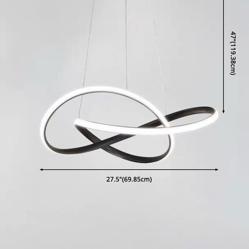 Lampada a sospensione a sospensione contemporanea a pendente a sospensione Twist per ristorante