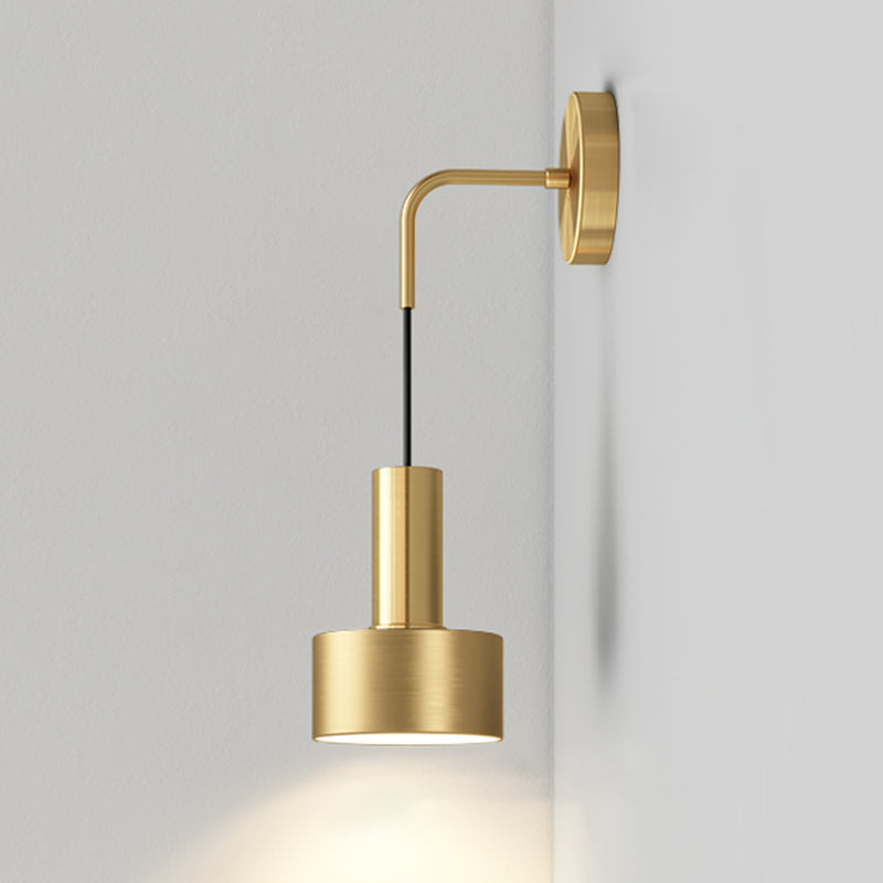 Adjustable Angle 1 Light Cylinderical Wall Sconce Nordic Luxury Style Metal Sconces