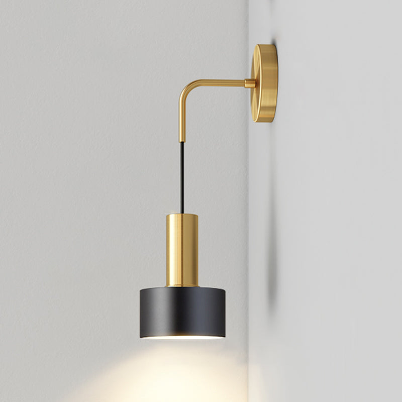 Adjustable Angle 1 Light Cylinderical Wall Sconce Nordic Luxury Style Metal Sconces