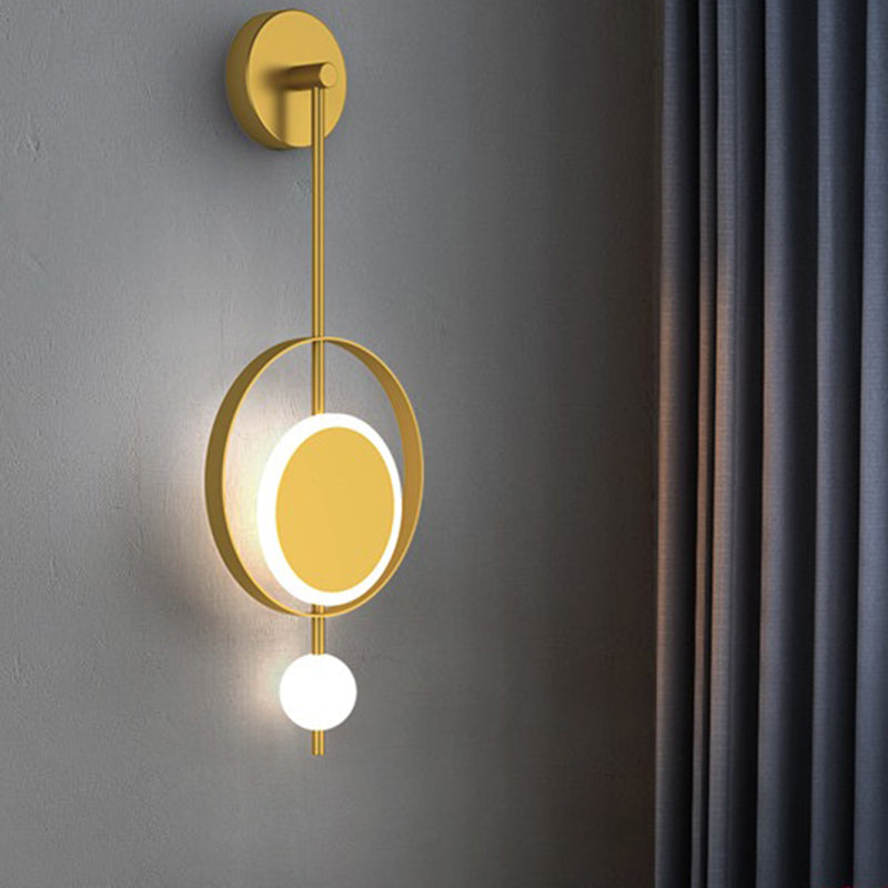 Verstellbares Licht 1 leichte kreisförmige Wandleuchter nordischer Luxusstil Metallleuchten