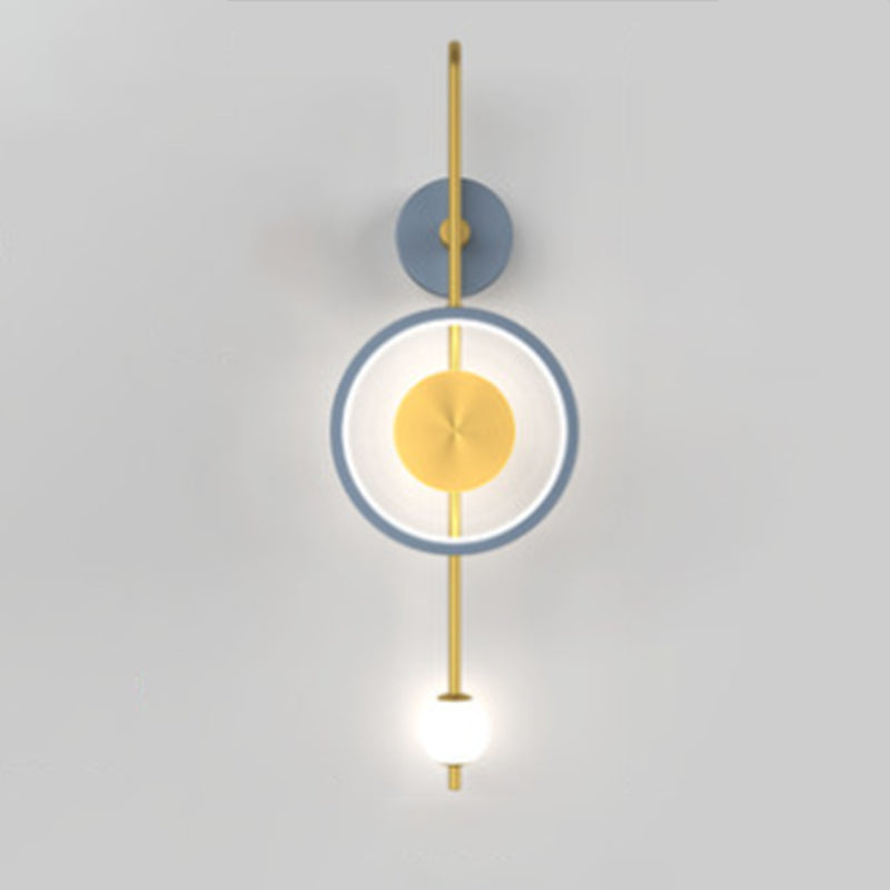 Verstellbares Licht 1 leichte kreisförmige Wandleuchter nordischer Luxusstil Metallleuchten