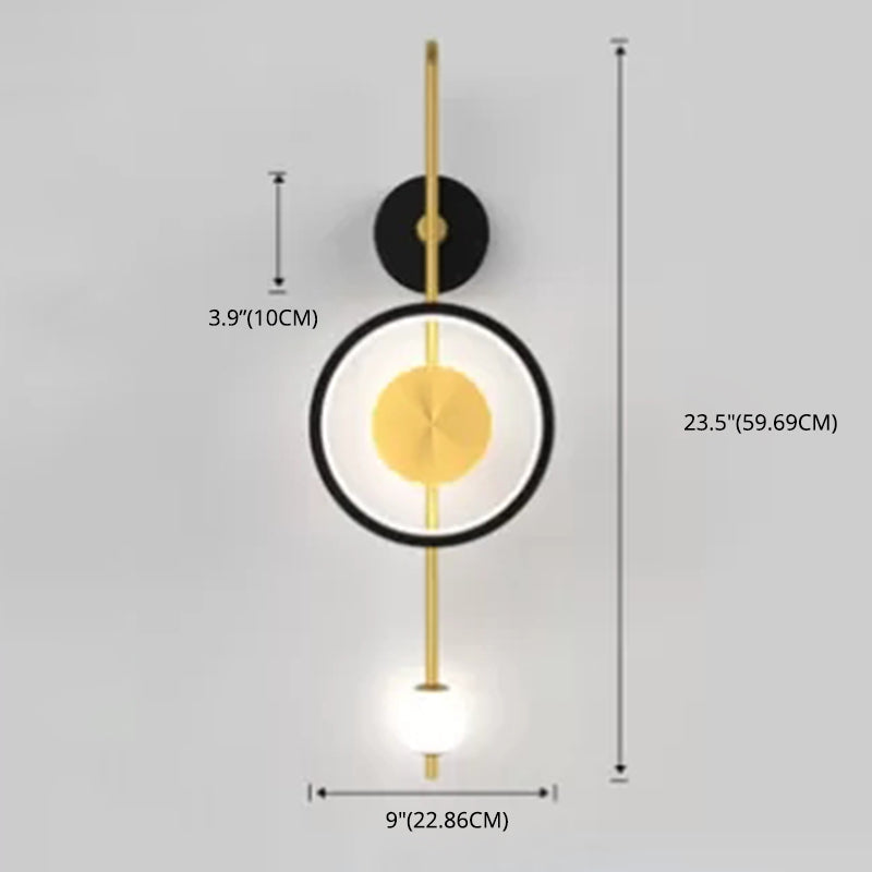 Verstellbares Licht 1 leichte kreisförmige Wandleuchter nordischer Luxusstil Metallleuchten