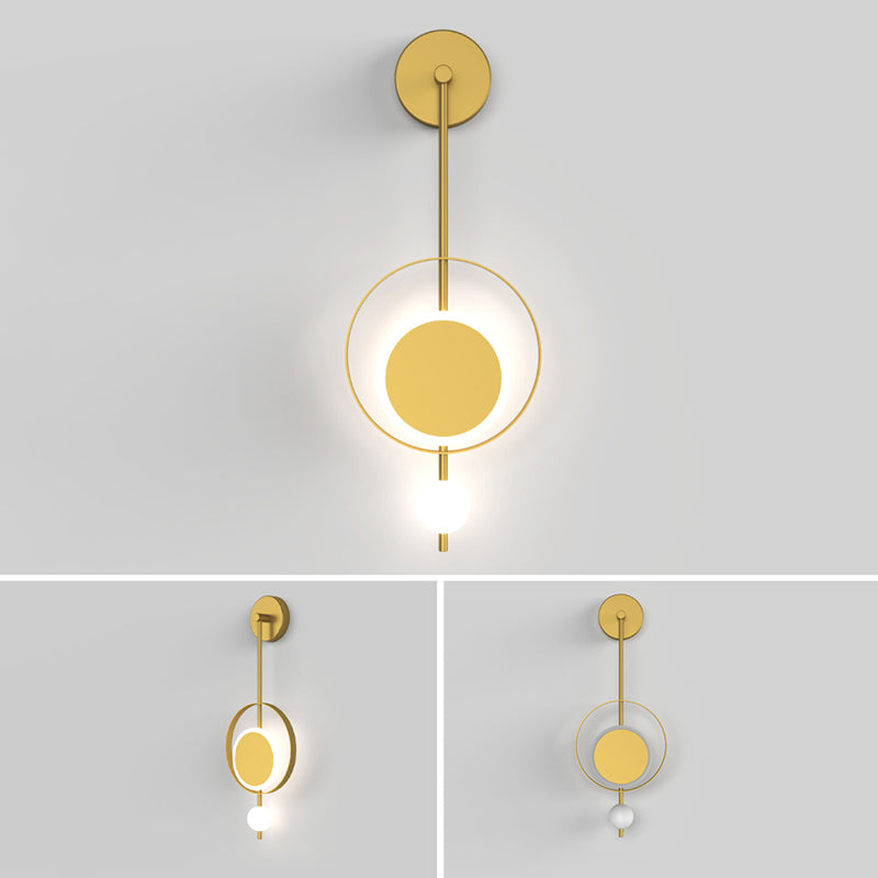 Verstellbares Licht 1 leichte kreisförmige Wandleuchter nordischer Luxusstil Metallleuchten