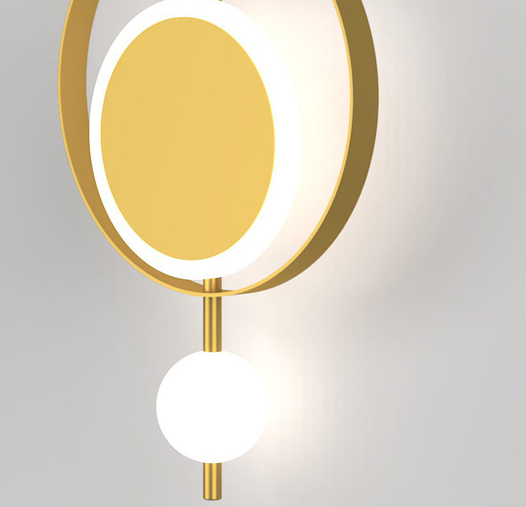 Verstellbares Licht 1 leichte kreisförmige Wandleuchter nordischer Luxusstil Metallleuchten