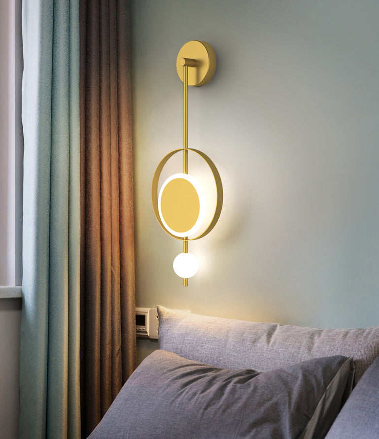 Verstellbares Licht 1 leichte kreisförmige Wandleuchter nordischer Luxusstil Metallleuchten