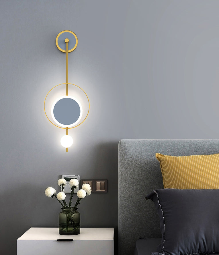 Verstellbares Licht 1 leichte kreisförmige Wandleuchter nordischer Luxusstil Metallleuchten