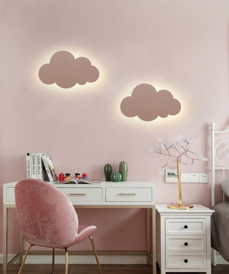 Cloud-shaped Wall Sconce Nordic Minimalist Style Iron 1 Light Sconces