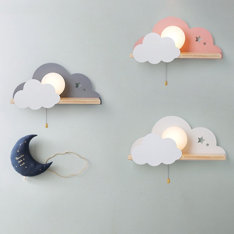 Macarons Nordic Macarons Style a forma di nuvola Sconce Iron 1 Pronali leggeri