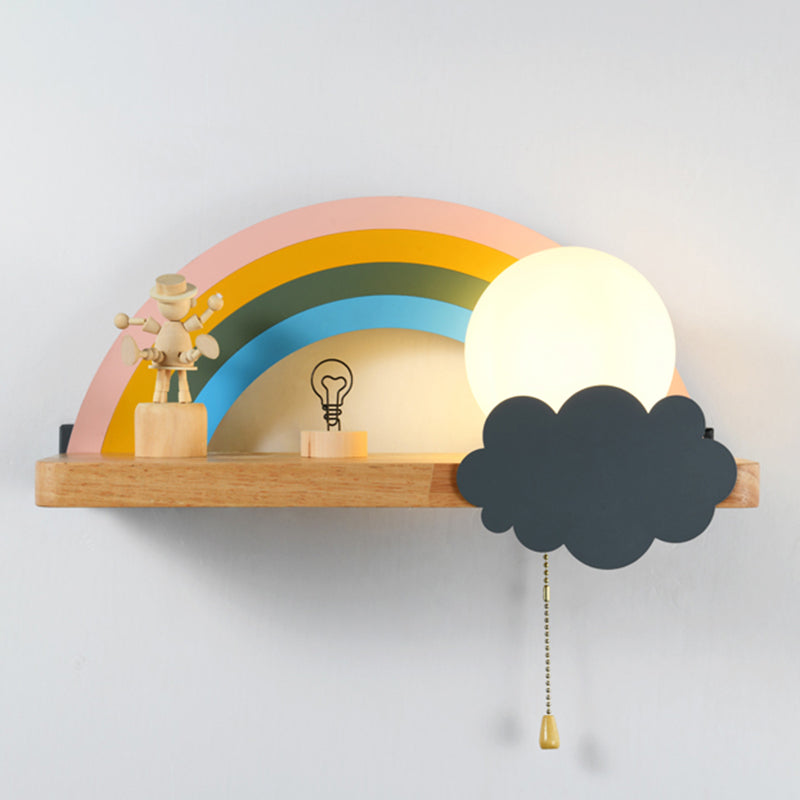 Nórdicos Macarons en forma de pared en forma de nube Iron Iron 1 Light Sponces