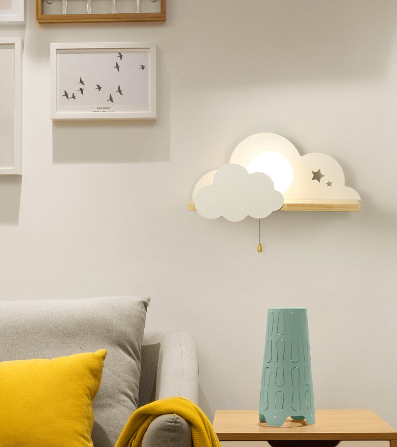 Nórdicos Macarons en forma de pared en forma de nube Iron Iron 1 Light Sponces