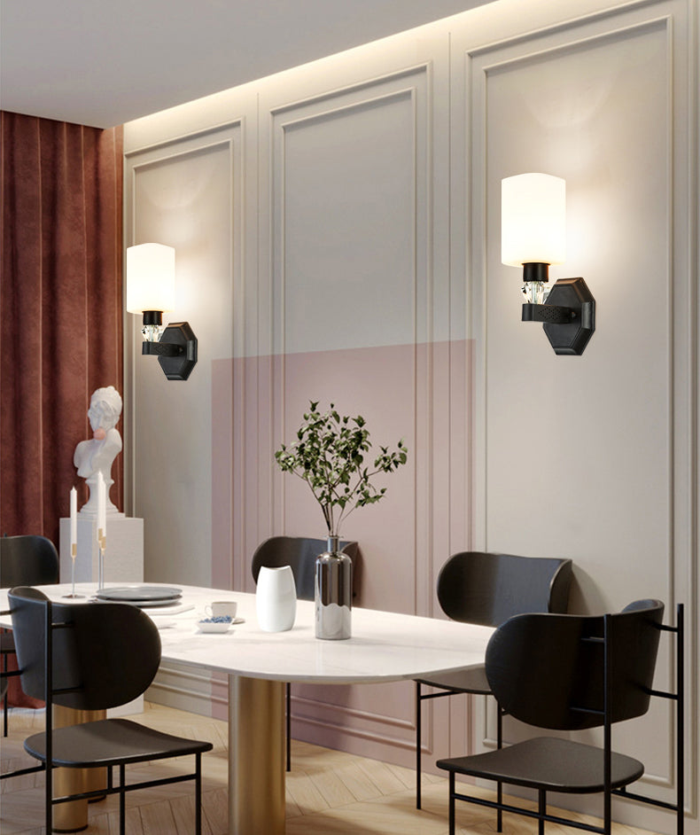 Cylinderical Wall Sconce Nordic Minimalist Style Iron Sconce Wall Light