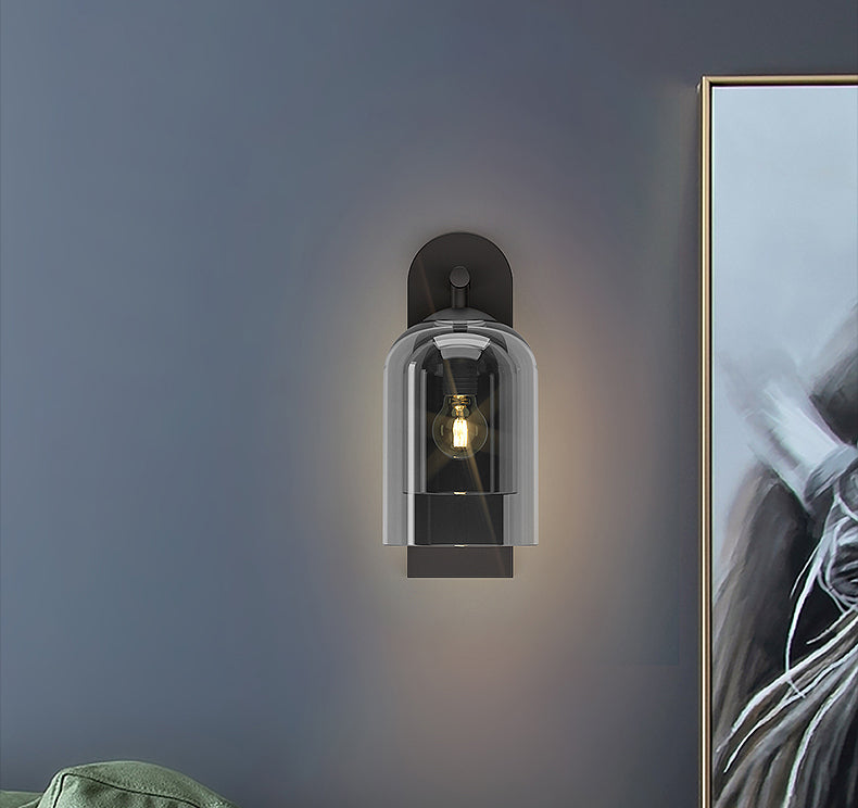 Schattierte Leuchten Wandleuchte nordisch minimalistische Glas 1 leichte Leuchten für das Wohnzimmer