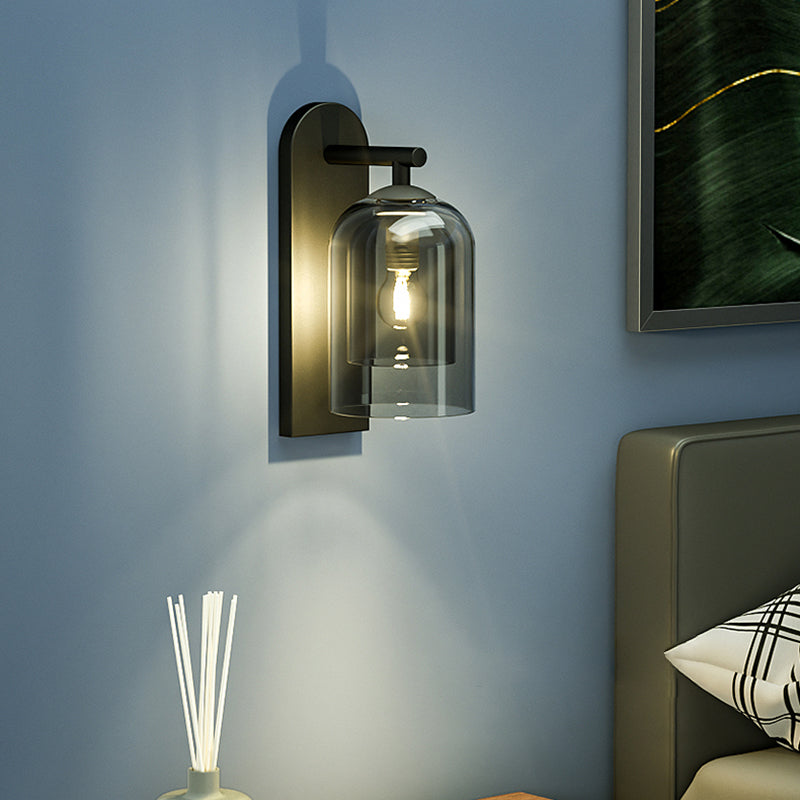 Schattierte Leuchten Wandleuchte nordisch minimalistische Glas 1 leichte Leuchten für das Wohnzimmer