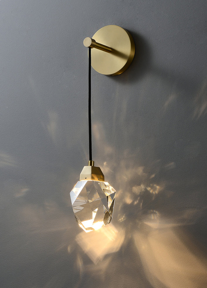 Multi-Faceted Sconce Wall Light Modern Luxury Style Crystal Sconces