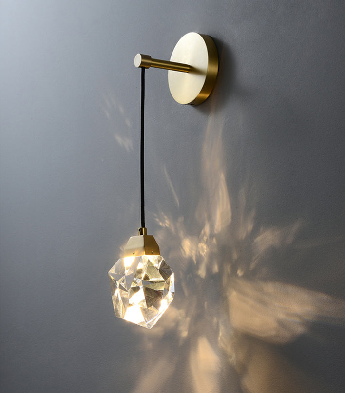 Multi-Faceted Sconce Wall Light Modern Luxury Style Crystal Sconces