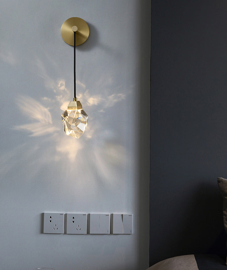 Multi-Faceted Sconce Wall Light Modern Luxury Style Crystal Sconces
