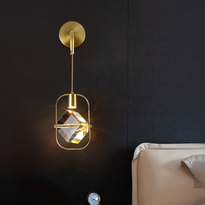 Leichter extravaganter Stil rechteckiger Wandleuchterkristall 1 Leichte Leuchten