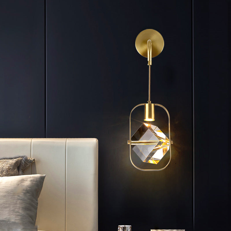 Leichter extravaganter Stil rechteckiger Wandleuchterkristall 1 Leichte Leuchten