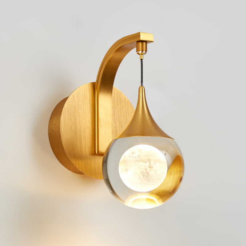 Moderne creatieve stijl Globe Wall Schonce Crystal 1 Light Sconces