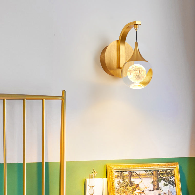 Moderne creatieve stijl Globe Wall Schonce Crystal 1 Light Sconces