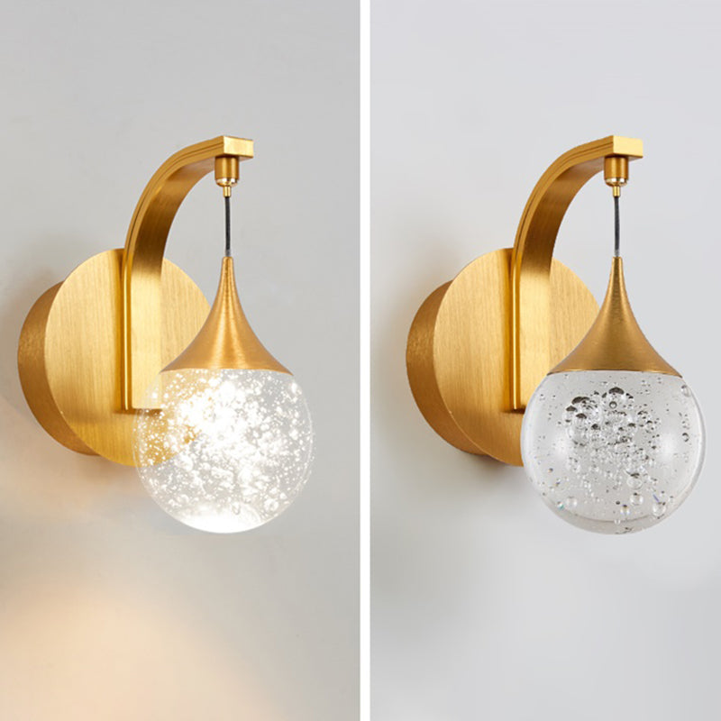 Moderne creatieve stijl Globe Wall Schonce Crystal 1 Light Sconces