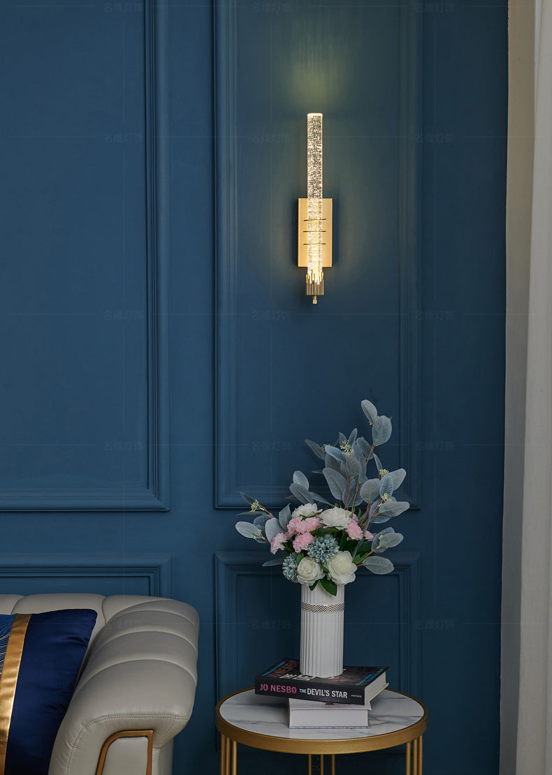 Leichter extravaganter Stil linearer Wandleuchten Kristall 1 Leichte Leuchten