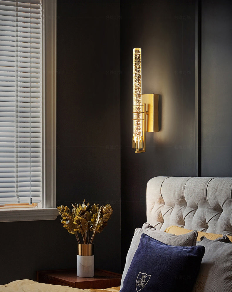 Leichter extravaganter Stil linearer Wandleuchten Kristall 1 Leichte Leuchten