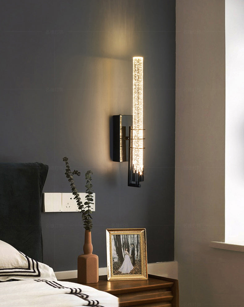 Leichter extravaganter Stil linearer Wandleuchten Kristall 1 Leichte Leuchten