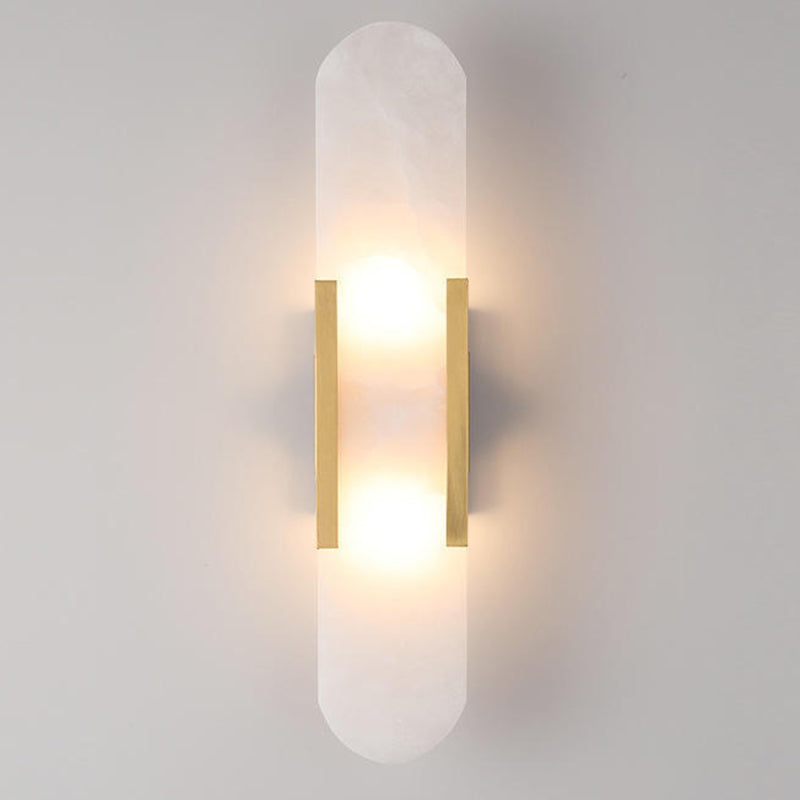 Elongated Shape Sconce Wall Light Modern Bordic Style Glass Sconces