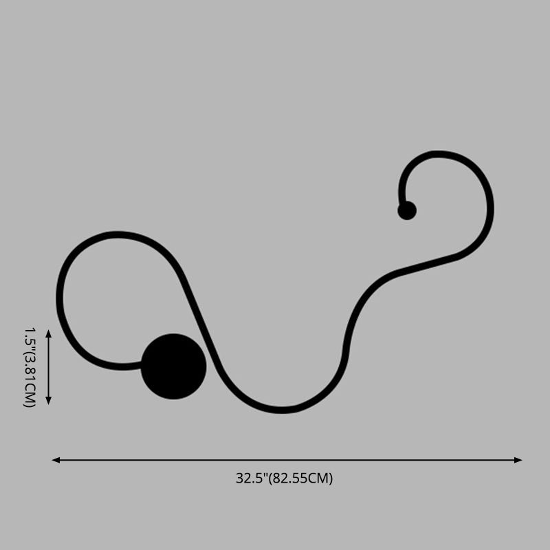 Curve Sconce Light Fixture Modern Minimalist Style Acrylic 1 Light Sconces