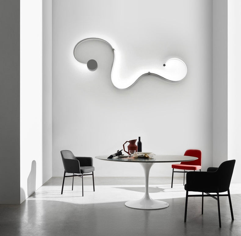 Curve Sconce Light Fixture Modern Minimalist Style Acrylic 1 Light Sconces