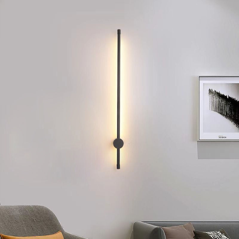 Adjustable Brightness 1 Light Linear Sconce Light Fixture Modern Minimalist Style Aluminum Sconces