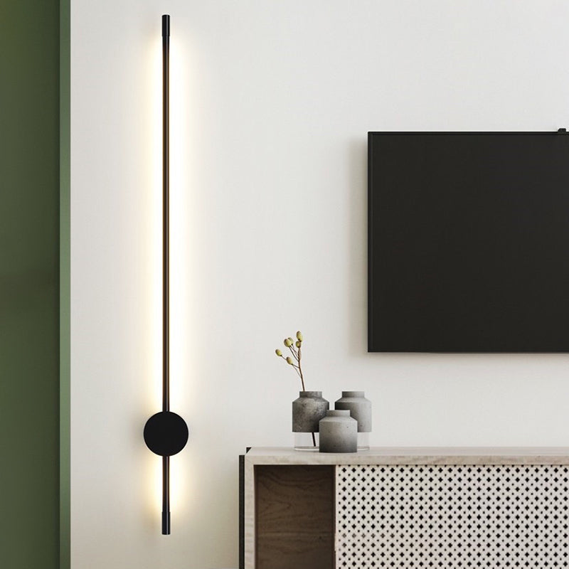 Adjustable Brightness 1 Light Linear Sconce Light Fixture Modern Minimalist Style Aluminum Sconces