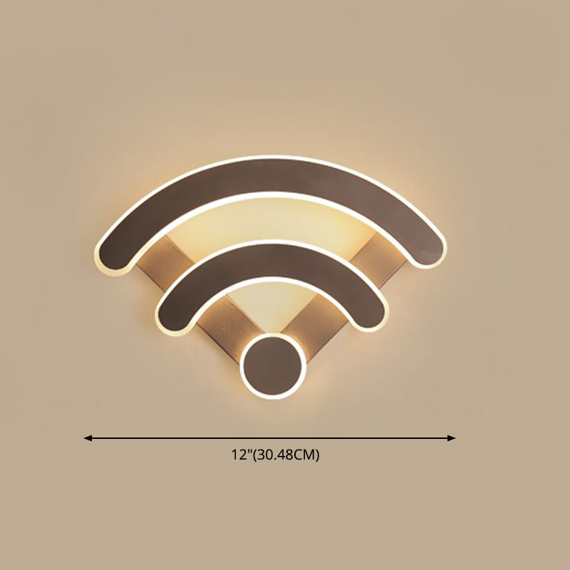 Oval Sconce Light Fixture Creative Minimalist Style Acrylic 1 Light Sconces