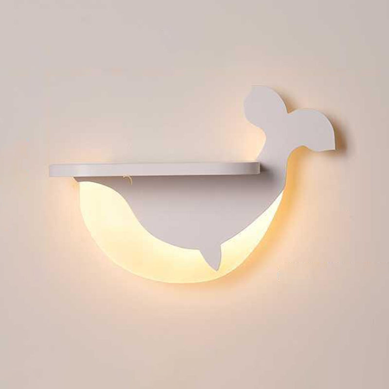 1-Light Sconce Light Fixture Creative Macaron Style Plastic Sconces for Bedroom