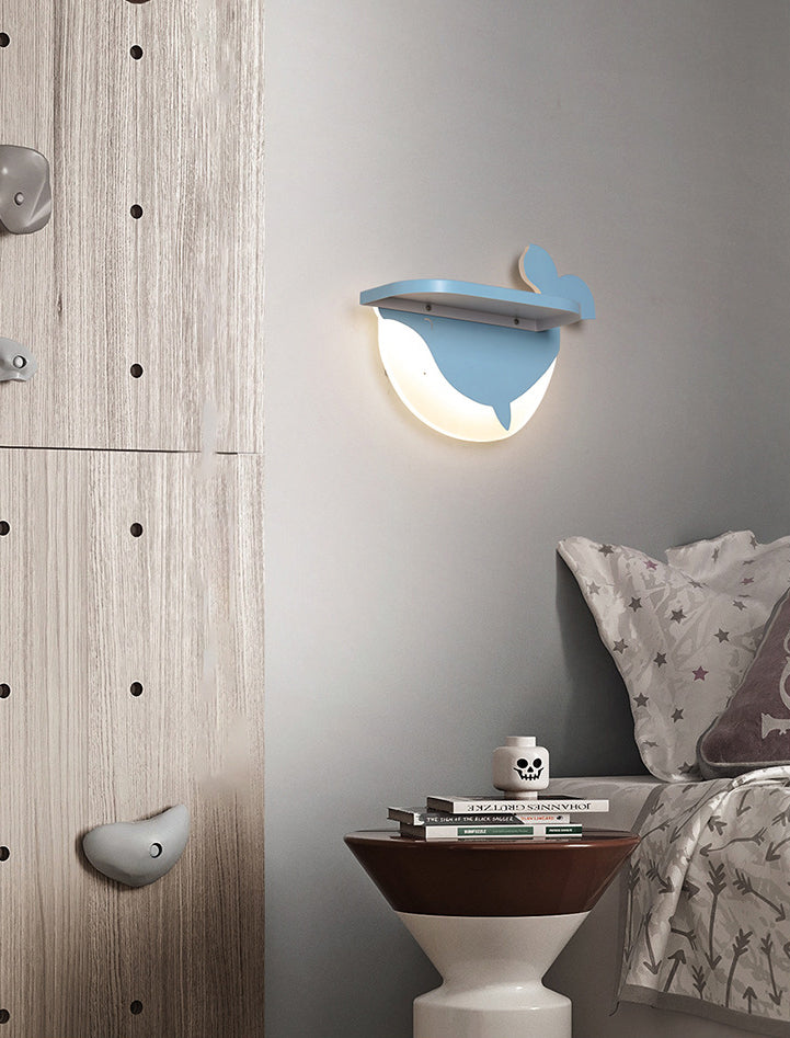 1-Light Sconce Light Fixture Creative Macaron Style Plastic Sconces for Bedroom